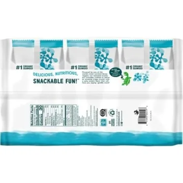 Gimme Seaweed - Sea Salt - 6 Count - Organic Roasted Seaweed Sheets - Keto, Vegan, Gluten Free - Great Source of Iodine & Omega 3’s - Healthy On-The-Go Snack for Kids & Adults