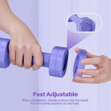 Zempox Adjustable Dumbbell Set of 2, 4 in 1 Free Weights Dumbbells Set for Women, Hand Weights for Women at Home, Each 2lb 3lb 4lb 5lb with TPU Soft Rubber Handle for Home Gym Exercise Training