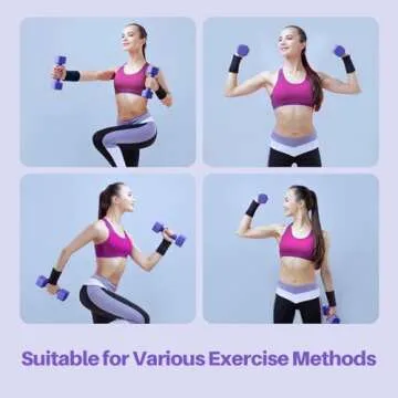 Zempox Adjustable Dumbbell Set of 2, 4 in 1 Free Weights Dumbbells Set for Women, Hand Weights for Women at Home, Each 2lb 3lb 4lb 5lb with TPU Soft Rubber Handle for Home Gym Exercise Training