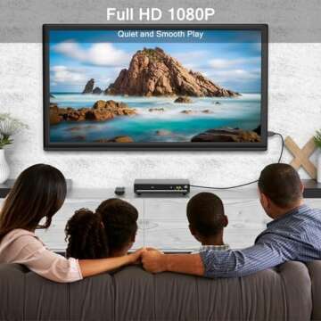 DVD Players for TV with HDMI,Plays All Regions and Formats,CD Player for Home,Support 1080P Video/CD/DVD/VCD/JPEG/USB, Remote, HDMI and RCA Cables Included