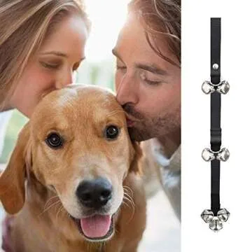 CandyHome Potty Dog Doorbells Housetraining Dog Bell Dog Bells for Potty Training Your Puppy Doggie with Doorbell, Easy 95% Success Rate, Black