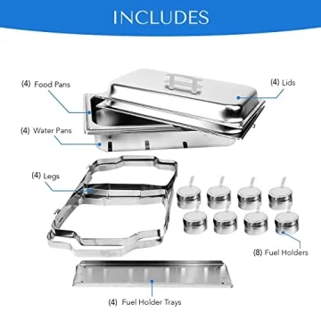 ALPHA LIVING 8QT Stainless Steel Chafing Dish Set