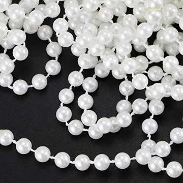Weoxpr 20-Piece White Faux Pearl Necklaces Set for Parties