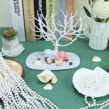 Weoxpr 20-Piece White Faux Pearl Necklaces Set for Parties