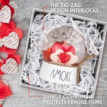 1 LB White Crinkle Cut Paper Shred Filler for Gifts