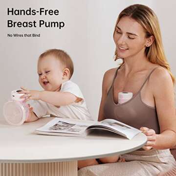 TSRETE Double Wearable Breast Pump, Electric Hands-Free Breast Pumps with 2 Modes, 9 Levels, LCD Dis...