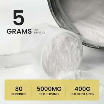 UpNourish Micronized Creatine Monohydrate Powder 400 G - Unflavored Vegan for Pre Workout, Muscle Building Pure Women and Men Instantized Supplement, 80 Servings 14.1096 Ounce