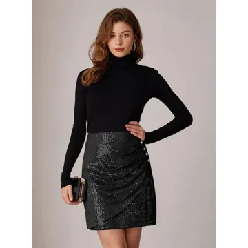 GRACE KARIN Women's Sequin Bodycon Skirt for Night Out
