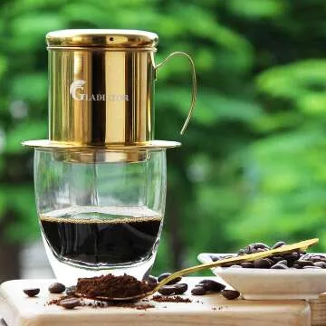 Vietnamese Coffee Maker Filter Phin - Portable Single Serve French Press - Gift for Coffee Lovers