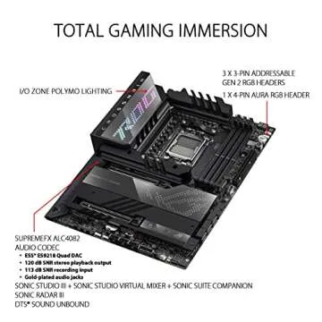 ASUS ROG Crosshair X670E Hero AMD X670 AM5 Ryzen™ Desktop 9000 8000 & 7000 ATX Motherboard, 18 + 2 Power Stages, PCIe® 5.0, DDR5, 5X M.2 Slots, USB 3.2 Gen 2x2 with Quick Charge 4+, USB4®, Wi-Fi 6E