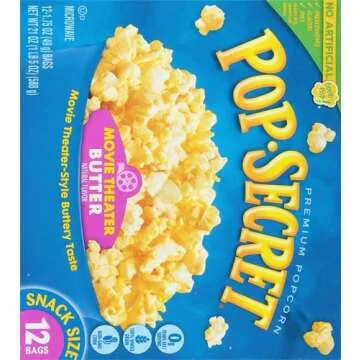Pop Secret Butter Natural Flavor Popcorn Snack Bags