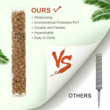 GROWNEER 4 Packs 24 Inch Plastic Moss Pole for Plants Monstera, Stackable Plant Support for Indoor Climbing Plants, Clear Plant Poles with 10FT Garden Ties Work with Sphagnum Moss