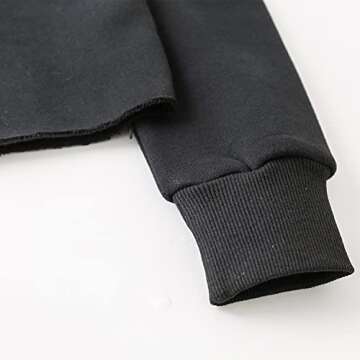 Amazhiyu Women’s Pullover Cropped Hoodie Casual Fleece Crop Top for Fall Winter Black, Small