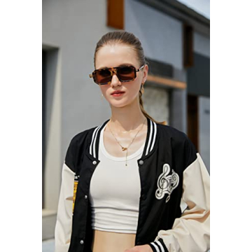 FEISEDY Vintage Square 70s Aviator Sunglasses for Everyone