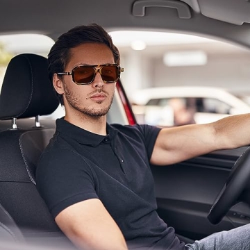 FEISEDY Vintage Square 70s Aviator Sunglasses for Everyone