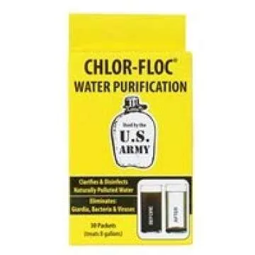 Chlor-Floc US Military Water Purification Tablets - Essential for Outdoor Enthusiasts