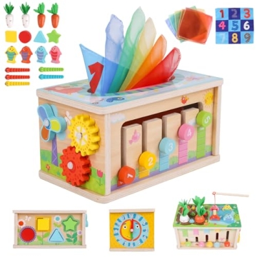Ancaixin 6-in-1 Montessori Toy - Safe Fun for 6+ Months