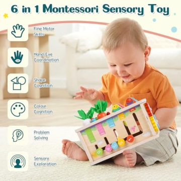 Ancaixin 6-in-1 Montessori Toy - Safe Fun for 6+ Months