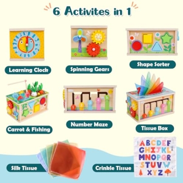 Ancaixin 6-in-1 Montessori Toy - Safe Fun for 6+ Months