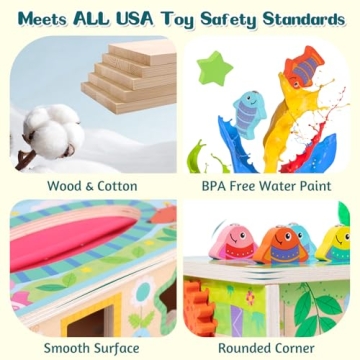 Ancaixin 6-in-1 Montessori Toy - Safe Fun for 6+ Months