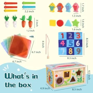 Ancaixin 6-in-1 Montessori Toy - Safe Fun for 6+ Months