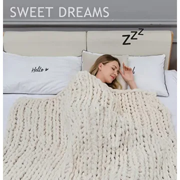 Alzoear Chunky Knit Throw Blanket - Cozy & Stylish