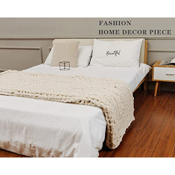 Alzoear Chunky Knit Throw Blanket - Cozy & Stylish