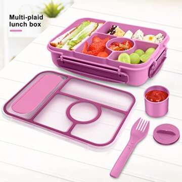 Dagugu Bento Box - 5 Compartment Lunch Box for Everyone