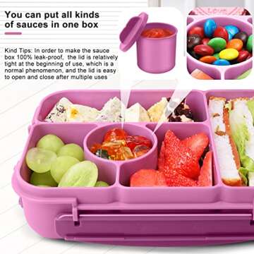 Dagugu Bento Box - 5 Compartment Lunch Box for Everyone