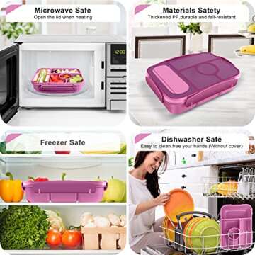 Dagugu Bento Box - 5 Compartment Lunch Box for Everyone