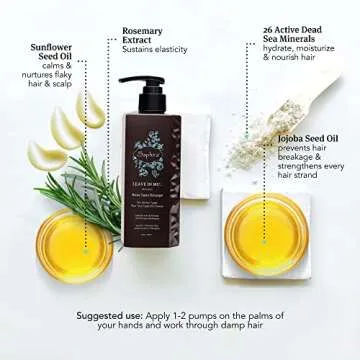 Saphira Hydrating Leave-In Conditioner Mineral Mud - 8.5 Ounce Treatment for Dry, Damaged Hair