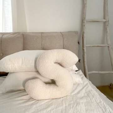 MOJUN Letter Pillows, Cute Soft Plush Letter Decorative Pillows English Alphabet Throw Pillows Cushion for Living Room Sofa Couch Bed Car Decoration, N