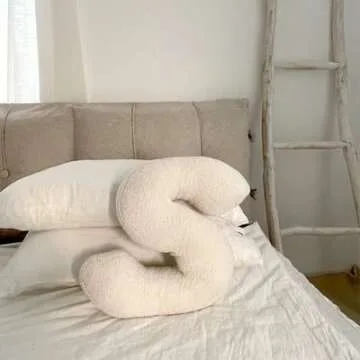 MOJUN Letter Pillows, Cute Soft Plush Letter Decorative Pillows English Alphabet Throw Pillows Cushion for Living Room Sofa Couch Bed Car Decoration, N