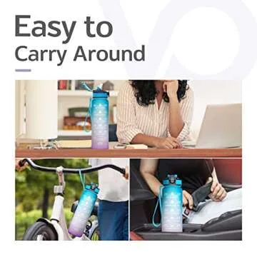 Venture Pal Motivational Water Bottle for Hydration