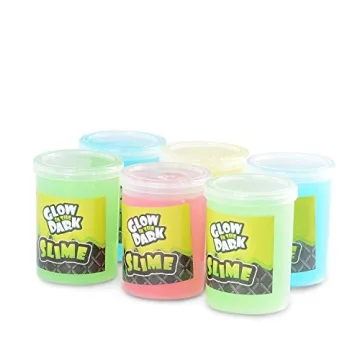 Kicko Glow in The Dark Slime Kit for Kids - 6 Pack Fun
