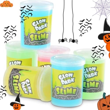 Kicko Glow in The Dark Slime Kit for Kids - 6 Pack Fun