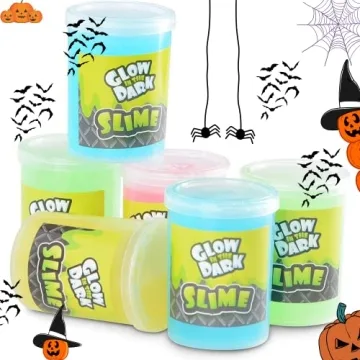Kicko Glow in The Dark Slime Kit for Kids - 6 Pack Fun