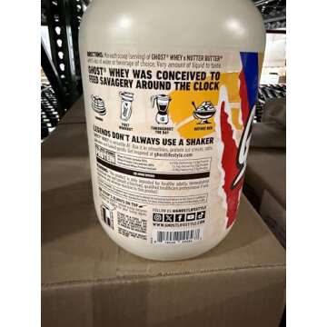 GHOST Whey Protein Powder, Nutter Butter - 2.4LB Tub, 26G of Protein - Peanut Butter Cookie Flavored Isolate, Concentrate & Hydrolyzed Whey Protein Blend