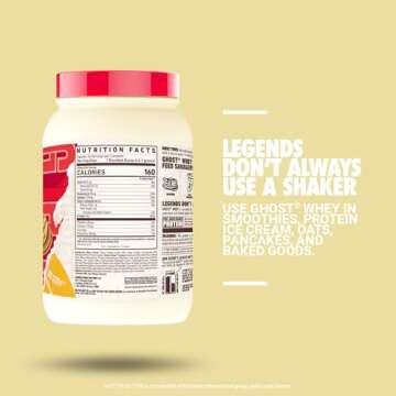 GHOST Whey Protein Powder, Nutter Butter - 2.4LB Tub, 26G of Protein - Peanut Butter Cookie Flavored Isolate, Concentrate & Hydrolyzed Whey Protein Blend