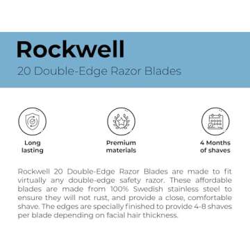 Precision-Crafted Swedish Stainless Steel Double-Edge Safety Razor Blades - Superior Sharpness for S...