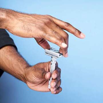 Precision-Crafted Swedish Stainless Steel Double-Edge Safety Razor Blades - Superior Sharpness for Smooth, Close Shaves - 20 Blade Pack