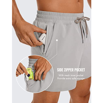 CRZ YOGA Men's Lightweight Workout Shorts 5''