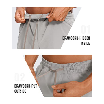 CRZ YOGA Men's Lightweight Workout Shorts 5''