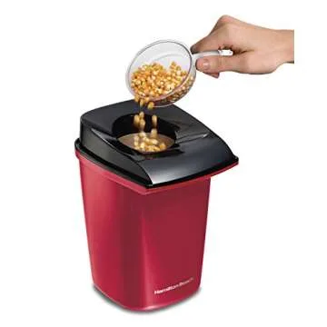 Hamilton Beach Electric Hot Air Popcorn Popper 18 Cups Red