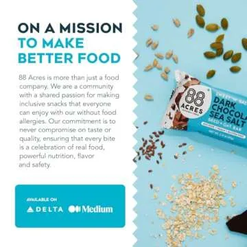 88 Acres Dark Chocolate Sea Salt Seed Bar 1.6 Oz