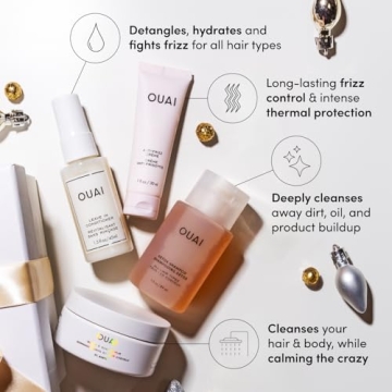 OUAI Travel Size Hair & Body Care Gift Set - Luxe Holiday Edition