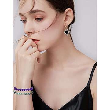 CASDAN 12PCS 8mm Gorgeous Semi-Precious Gemstones Round Beads Energy Power Crystal Reiki Healing Ela...