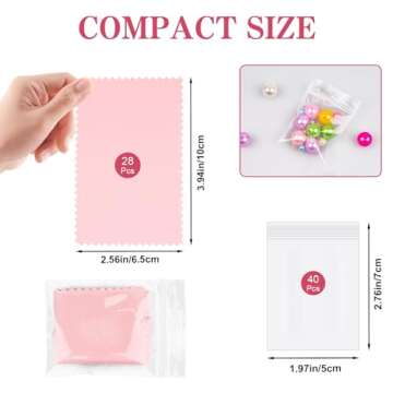 WEGOUP 28 Pcs Silver Polishing Cloth and Storage Bags Set for Jewelry