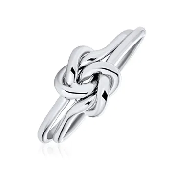 Eternal Love Celtic Knot Ring - .925 Sterling Silver Infinity Band for Women