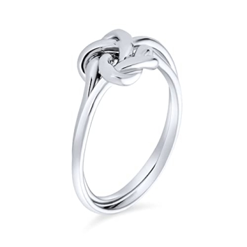 Celtic Love Knot Infinity Ring .925 Sterling Silver for Women